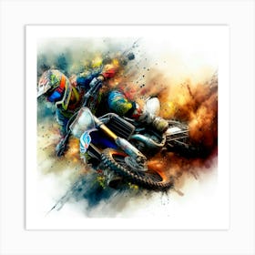 Motocross Rider 3 Art Print