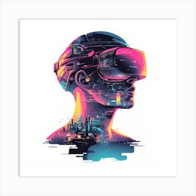 Vr Headsets.Generated AI. Wall Art Print 1 Poster