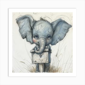 Little Elephant Art Print