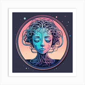 Psychedelic Woman 2 Art Print