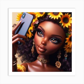 Barbie Doll Portrait 4 Art Print