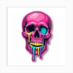 Dripping Skull Art Print