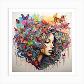 Butterfly Girl Art Print