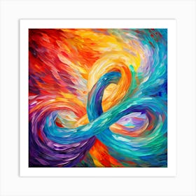 Infinity Symbol Abstract Painting Art Print