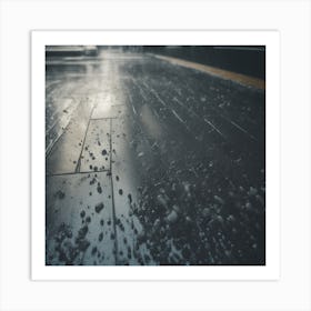 Wet Floor Stock Videos & Royalty-Free Footage 1 Art Print