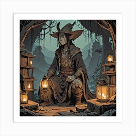 Wizard In The Woods Art Print