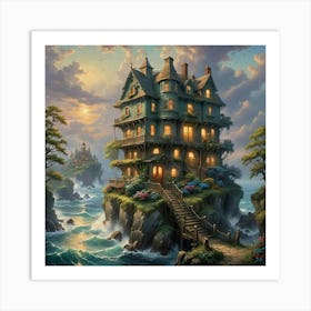 House On The Cliff Art Print