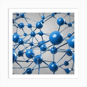 Blue Spheres 1 Art Print