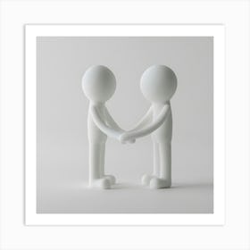 Two People Shaking Hands 1 Art Print