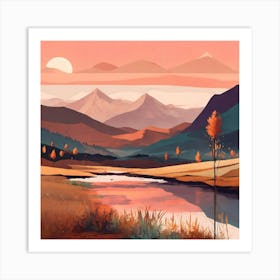 Landscape Painting 3 Art Print