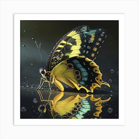 Butterfly Reflection Art Print