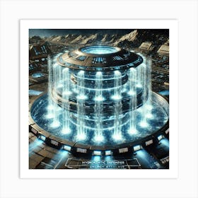 Cascade Sovereignty Scifi Cascade Fortress Shield Art Print