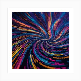 Abstract Coding Background Art Print