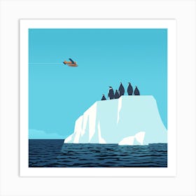 An Unexpected Event Square Art Print