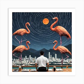 Flamingos 19 Art Print