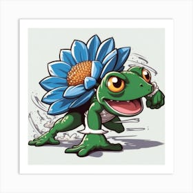 Flower frog Art Print