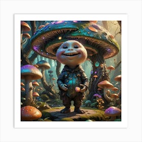 Alien Child In The Forest Art Print