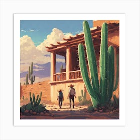 Cactus House Art Print