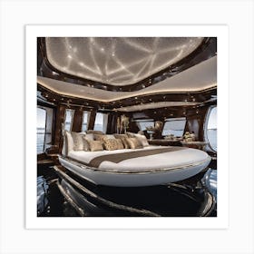 Luxury Yacht Bedroom Art Print