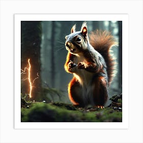 Squirrel In The Forest 167 Art Print