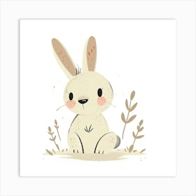 Charming Illustration Rabbit 4 Art Print