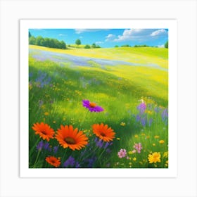 Field Of Flowers Art Print