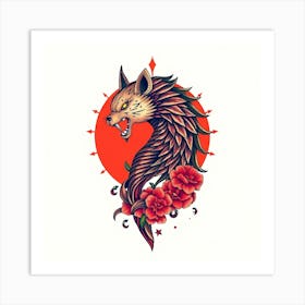 Wolf Tattoo Art Print