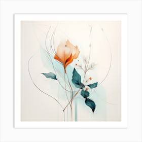 Abstract Floral Painting Art Print