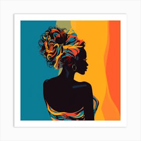 Silhouette Of A Woman Art Print