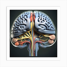 Human Brain Anatomy 17 Art Print