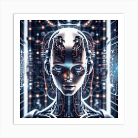 Cyborg Woman 20 Art Print