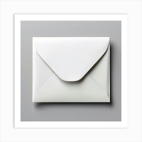 Mock Up Blank Envelope Plain Paper Customizable Template Unprinted Clean White Simple Mi (16) Art Print