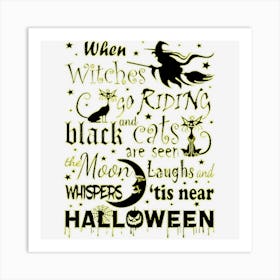 Witches Poem Halloween Witch Art Print