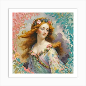 An 18th century women Art Print