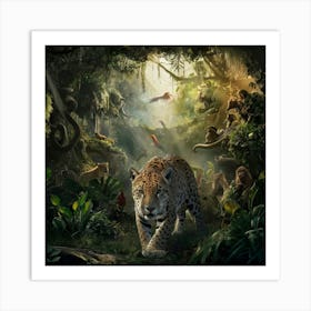 Jaguar In The Jungle Art Print