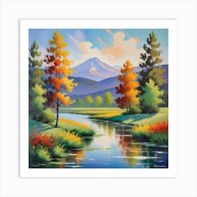 Autumn In The Mountains Art Print