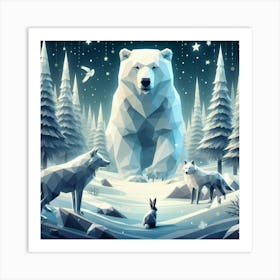 Giant bear Art Print