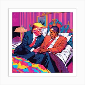 Trump And Obama Art Print