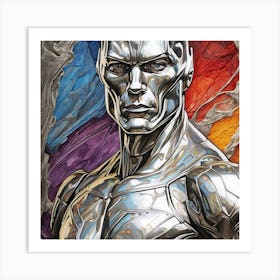 Silver - Tiger Art Print