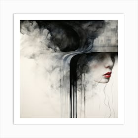 Girl In A Hat Art Print