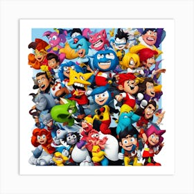 Nintendo Characters Art Print