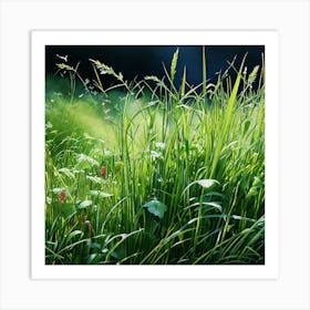 Grass Watercolor Trending On Artstation Sharp Focus Studio Photo Intricate Details Highly Deta(1) Art Print