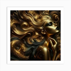 Golden Haired Woman Art Print