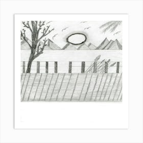 Landscape With Trees Art Print