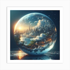 Futuristic City 105 Art Print