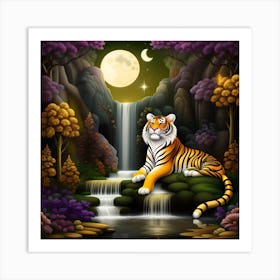 Tiger In The Forest Art Print