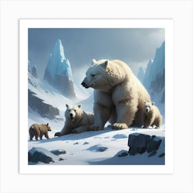 Polar Bears Art Print