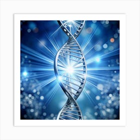 Dna Strand In The Light Art Print