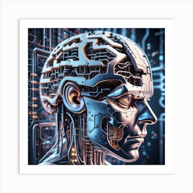 Cyborg Head 22 Art Print