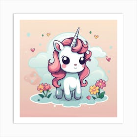 Cute Unicorn 467 Art Print